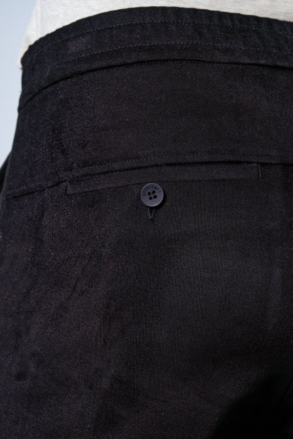 Beli Lastikli Ribanalı Erkek Jogger Pantolon - Siyah