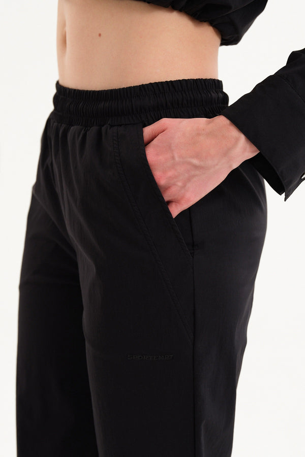 Cep Detaylı Kadın Jogger Pantolon - Siyah