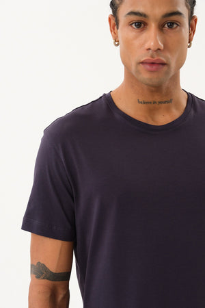 Slim Fit Erkek Bisiklet Yaka Basic T-shirt - Antrasit