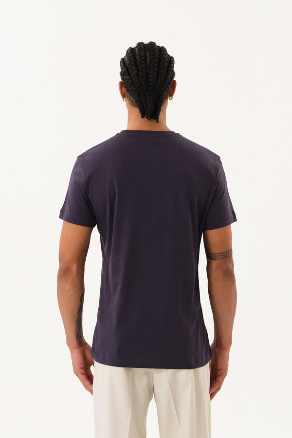 Slim Fit Erkek Bisiklet Yaka Basic T-shirt - Antrasit